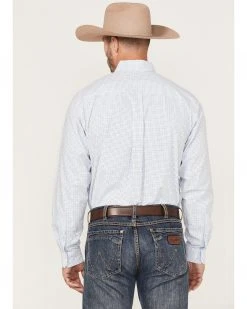 Cinch Men's Small Check Plaid Long Sleeve Button-Down Western Shirt  -Cinch Shop 2000364021 100 P4