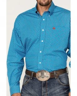 Cinch Men's Floral Print Long Sleeve Button-Down Western Shirt - Big  Blue -Cinch Shop 2000364023 400 P3