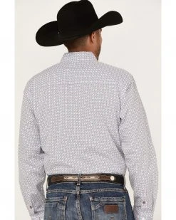 Cinch Men's Modern Fit White All-Over Print Long Sleeve Button-Down Western Shirt  -Cinch Shop 2000364028 100 P4
