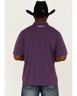 Cinch Men's Arena Flex Purple Chest Stripe Short Sleeve Polo Shirt 8 Cinch Men's Arena Flex Purple Chest Stripe Short Sleeve Polo Shirt -Cinch Shop 2000364053 500 P4