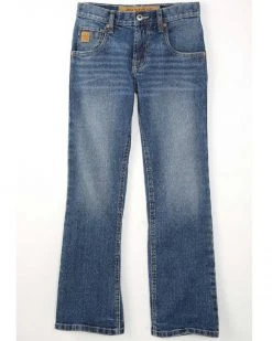 Cinch Boys' Medium Wash Stonewash Sanded Denim Jeans - Sizes 4-7 Indigo -Cinch Shop 2000373440 402 P1 1