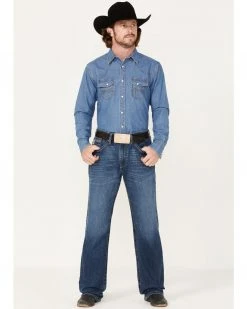 Cinch Men's Grant Medium Wash Relaxed Bootcut Performance Jeans Indigo