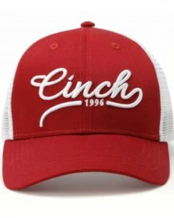Cinch Men's Embroidered Logo Mesh Back Trucker Cap Burgundy -Cinch Shop 2000373444 640 P3