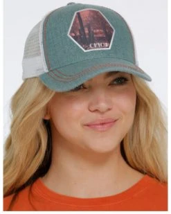 Cinch Women's Cactus Logo Mesh Back Trucker Cap Green