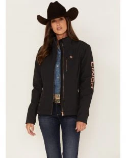 Cinch Women's Solid Pattern Storm Defense Bonded Jacket Black