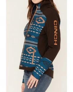 Cinch Women's Southwestern Print Storm Defense Bonded Jacket Brown -Cinch Shop 2000373545 200 P3
