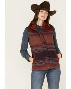 Cinch Women's Striped Print Vest Multi