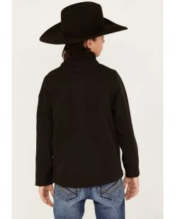 Cinch Boys' Logo Bonded Softshell Jacket Brown -Cinch Shop 2000373560 200 P4