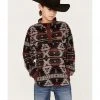 Cinch Boys' Southwestern Print Fleece Pullover Grey