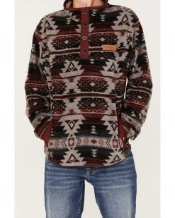 Cinch Boys' Southwestern Print Fleece Pullover Grey -Cinch Shop 2000373564 020 P3