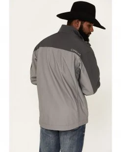 Cinch Men's Textured Logo Concealed Carry Softshell Jacket Grey -Cinch Shop 2000375170 020 P4
