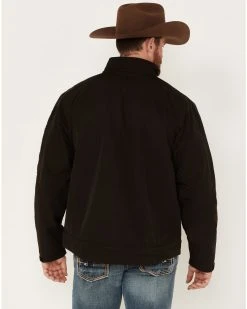 Cinch Men's Logo Softshell Jacket - Big & Tall Brown -Cinch Shop 2000375177 200 P4