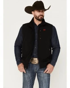 Cinch Men's Logo Patriotic Softshell Vest Black