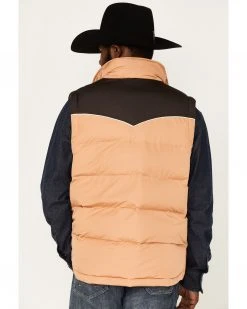 Cinch Men's Quilted Storm Flap Colorblock Vest Lt Brown -Cinch Shop 2000375216 281 P4