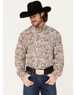 Cinch Men's Large Paisley Print Button-Down Western Shirt  Multi