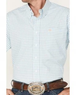 Cinch Men's Small Plaid Button-Down Western Shirt  White -Cinch Shop 2000375236 100 P3