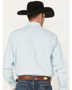 Cinch Men's Small Plaid Button-Down Western Shirt  White -Cinch Shop 2000375236 100 P4