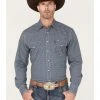 Cinch Men's Modern Fit Small Geo Print Snap Western Shirt  Blue