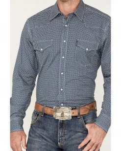 Cinch Men's Modern Fit Small Geo Print Snap Western Shirt  Blue -Cinch Shop 2000375278 400 P3