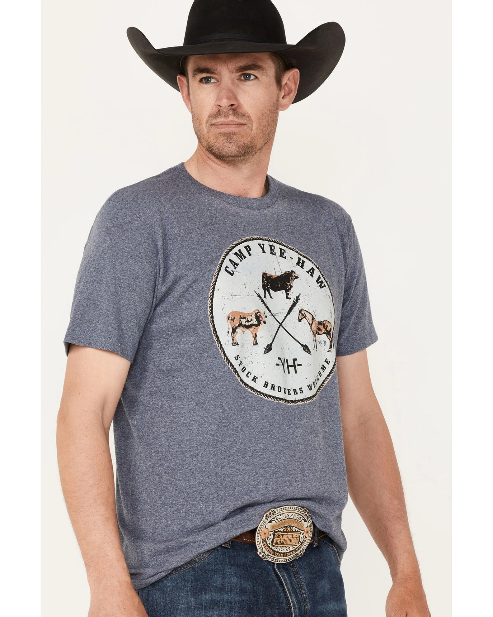 Cinch Men's Camp Yee-Haw Stock Brokers Graphic T-Shirt 2 Cinch Men's Camp Yee-Haw Stock Brokers Graphic T-Shirt - Image 2