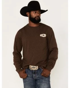 Cinch Men's Logo Graphic Long Sleeve T-Shirt Brown