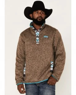 Cinch Men's 1/4 Snap Pullover Sweatshirt Brown