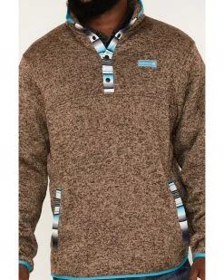 Cinch Men's 1/4 Snap Pullover Sweatshirt Brown -Cinch Shop 2000375574 200 P3