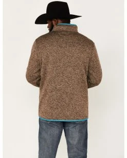 Cinch Men's 1/4 Snap Pullover Sweatshirt Brown -Cinch Shop 2000375574 200 P4