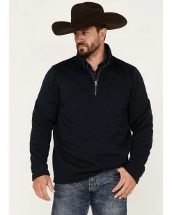 Cinch Men's 1/4 Zip Solid Sweatshirt  Navy