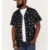 Cinch Men's Camp Yee-Haw Rodeo Print Button-Down Western Shirt  Black