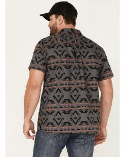 Cinch Men's Camp Yee-Haw Southwestern Print Button-Down Western Shirt  Grey -Cinch Shop 2000376686 020 P4