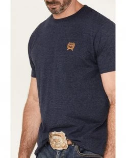 Cinch Men's Logo Short Sleeve Graphic T-Shirt Heather Blue -Cinch Shop 2000379774 403 P3